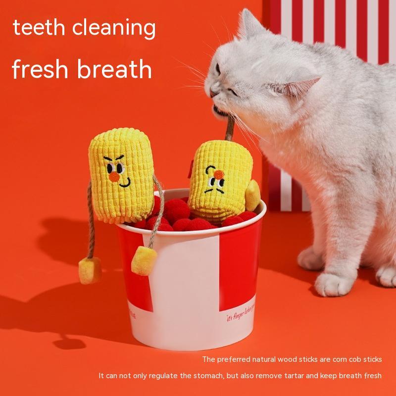 KFX-5341245 Cat Molar Rod Toy for Dental Care and Play with Catnip and Polygonum Multiflorum