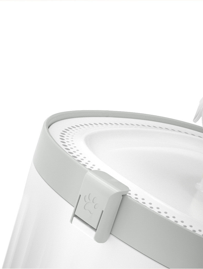 KFX-5342269 Automatic Circulating Water Dispenser for Dogs and Cats, 2L Capacity, Removable Design, White and Beige