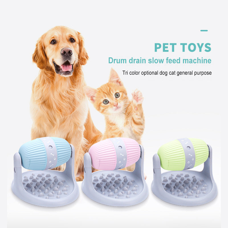 KFX-5342397 Leaking Drum-Type Slow Feeding Toy - Available in Blue, Pink, Green