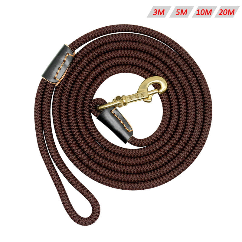 KFX-5345981 Durable Nylon Dog Training Leash, Non-Slip Tracking Rope for Medium Dogs, 3M/5M/10M/20M Options