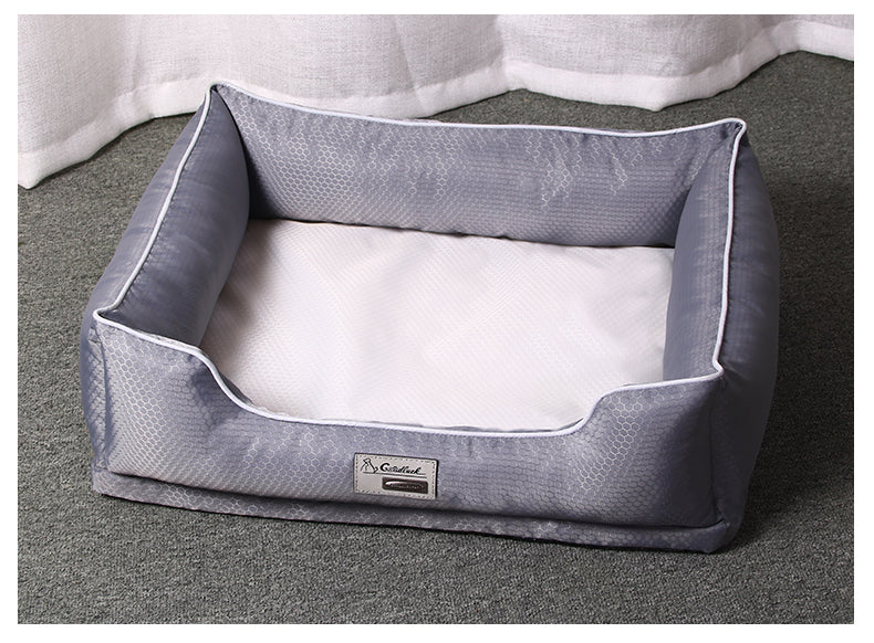 KFX-5346237 Removable Dark Grey Pet Litter Bed with Non-Stick Kennel for Dogs and Cats