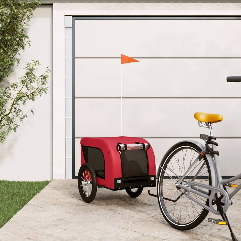 KFX-5347645 Dog Bicycle Trailer – Durable Oxford Fabric & Iron Frame for Pet Transport