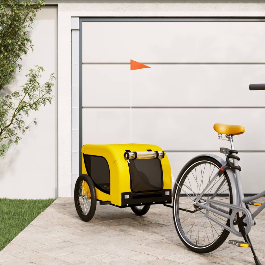 KFX-5347645 Dog Bicycle Trailer – Durable Oxford Fabric & Iron Frame for Pet Transport