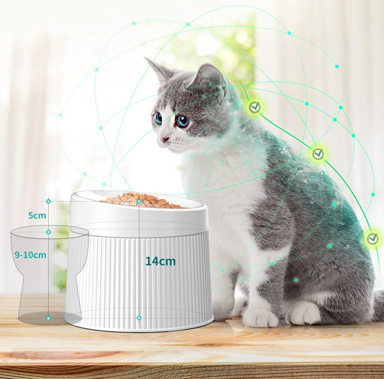 KFX-5348157 Geometric Double Cat Bowl – A5 Food Grade Melamine, φ194 * h145mm