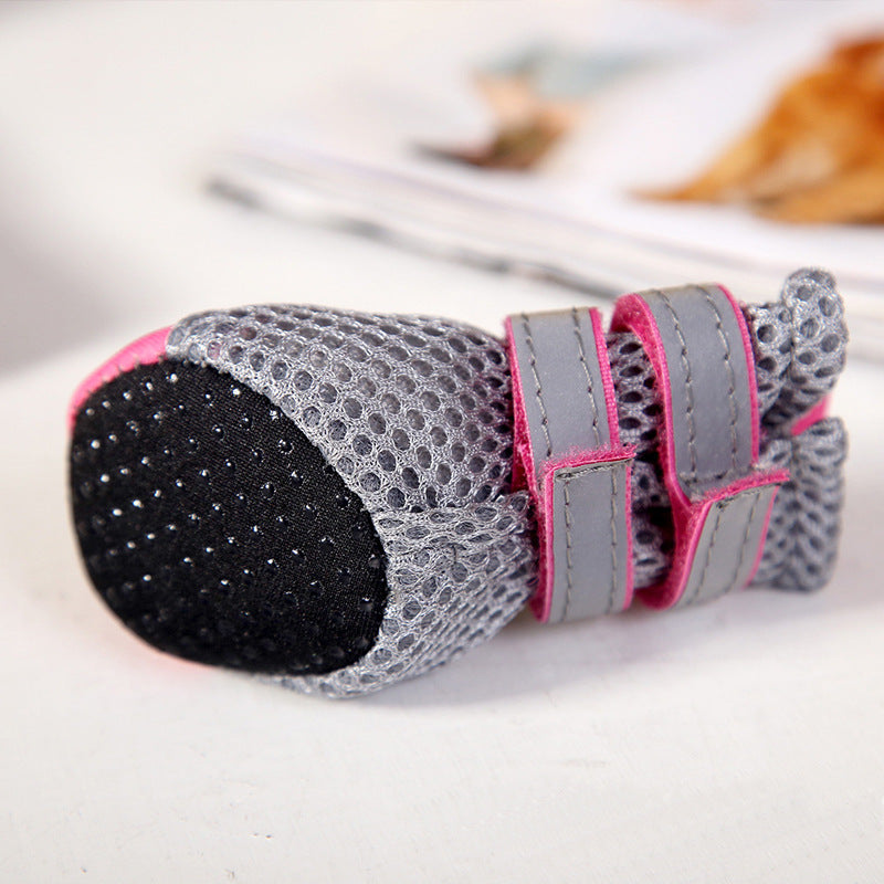 KFX-5348797 Waterproof Dog Shoes with Reflective Design and Breathable Mesh, Available in Multiple Sizes