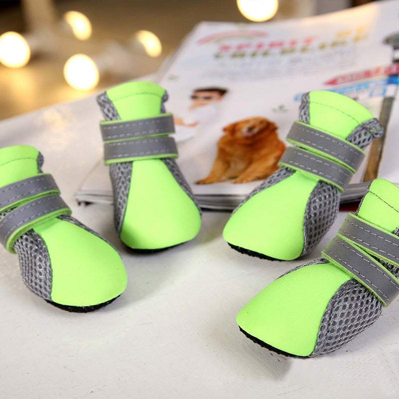 KFX-5348797 Waterproof Dog Shoes with Reflective Design and Breathable Mesh, Available in Multiple Sizes