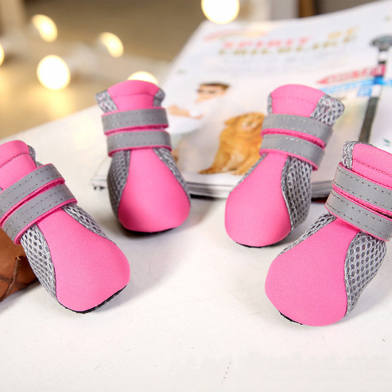 KFX-5348797 Waterproof Dog Shoes with Reflective Design and Breathable Mesh, Available in Multiple Sizes