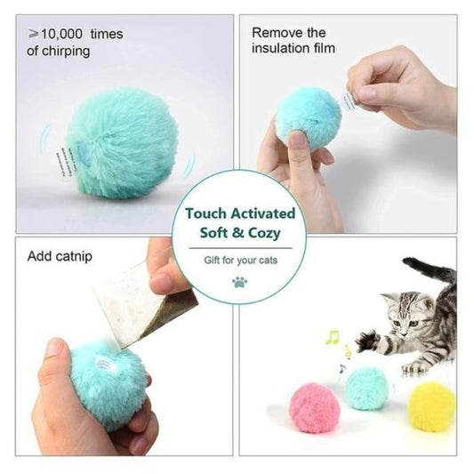 KFX-5349437 Interactive Pet Toy Ball with Animal Sounds for Cats and Dogs