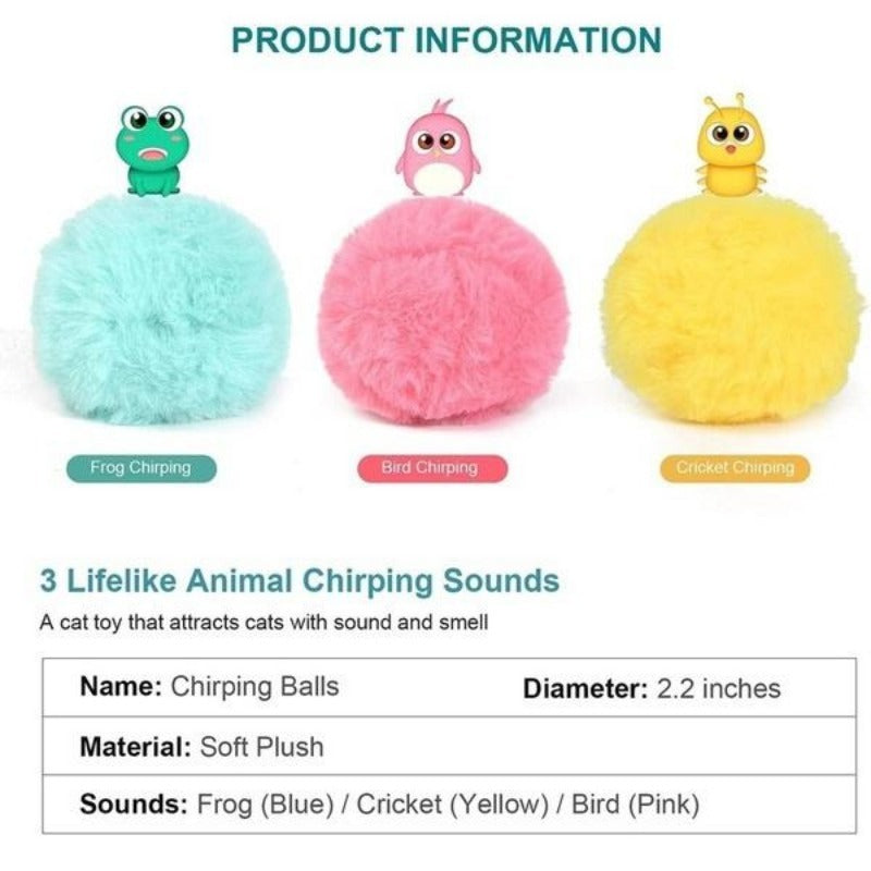 KFX-5349437 Interactive Pet Toy Ball with Animal Sounds for Cats and Dogs
