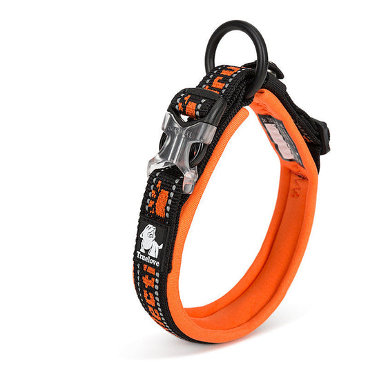 KFX-5349949 Adjustable Reflective Soft Diving Fabric Dog Collar in Multiple Colors and Sizes