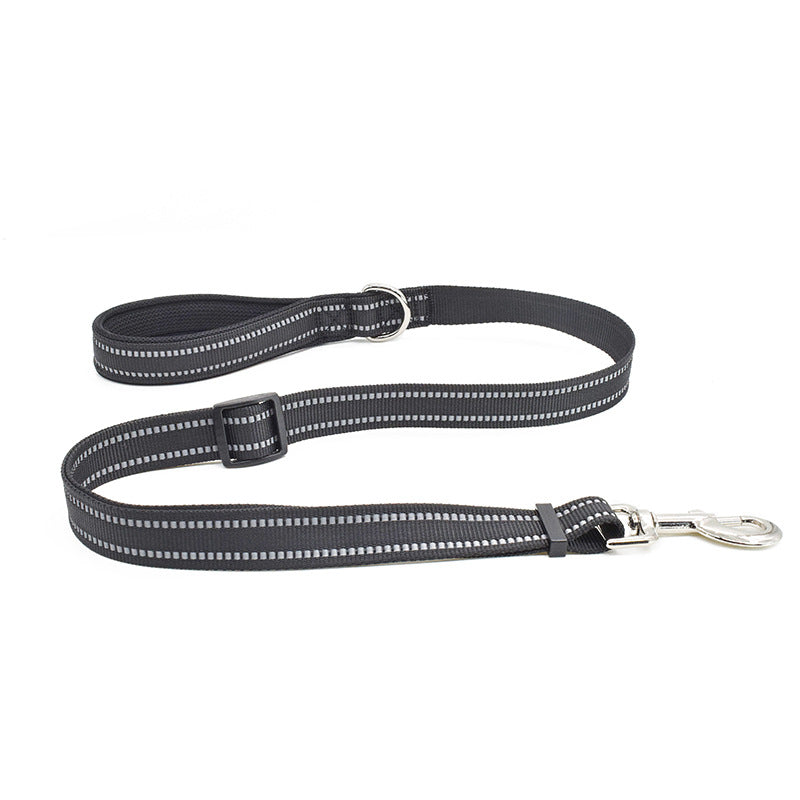 KFX-5351741 Reflective Dog Harness for Small to Large Dogs - Adjustable Chest Strap with Traction Belt