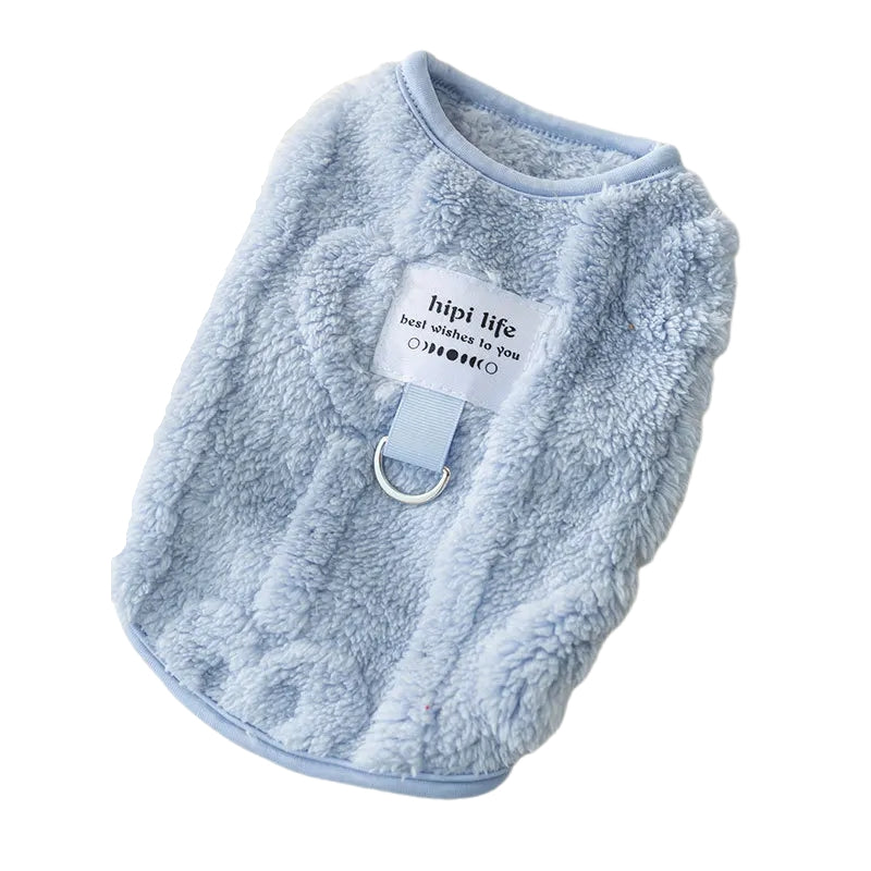 KFX-5352509 Cozy Two-Legged Down Jacket for Small to Medium Dogs and Cats with Heart Patterns