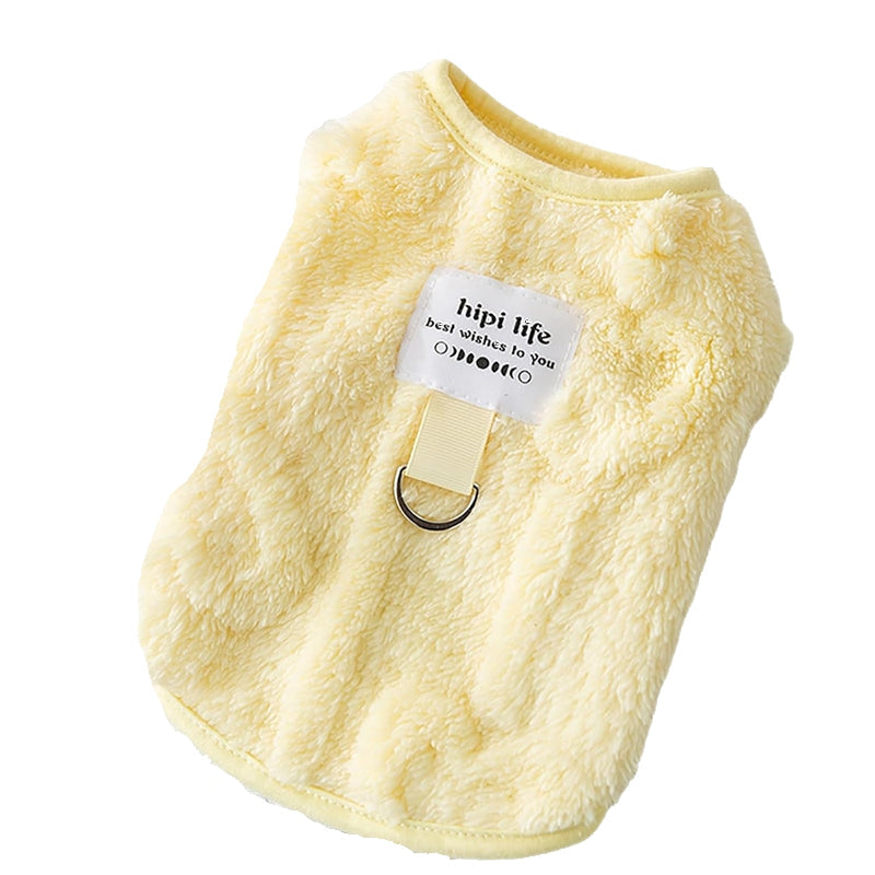 KFX-5352509 Cozy Two-Legged Down Jacket for Small to Medium Dogs and Cats with Heart Patterns