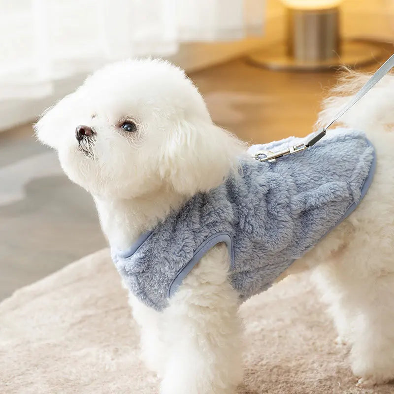 KFX-5352509 Cozy Two-Legged Down Jacket for Small to Medium Dogs and Cats with Heart Patterns