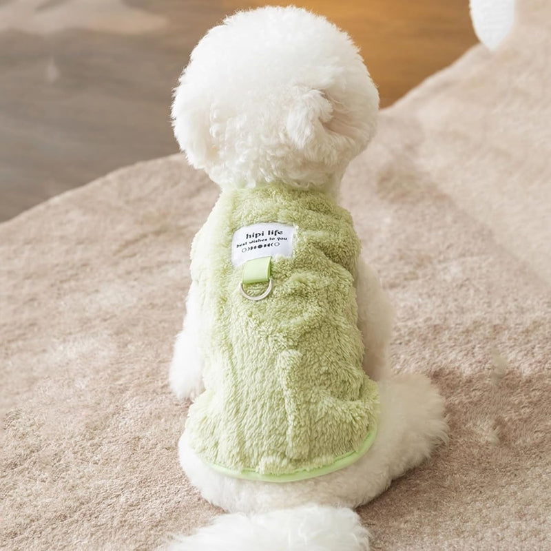 KFX-5352509 Cozy Two-Legged Down Jacket for Small to Medium Dogs and Cats with Heart Patterns