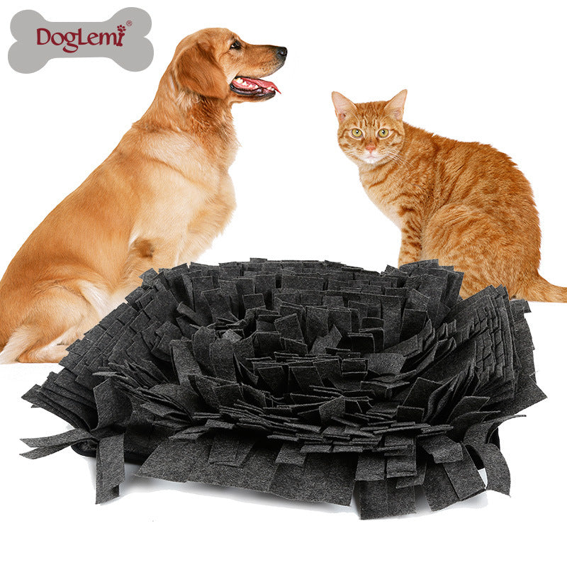 KFX-5352765 Washable Snuffle Mat for Dogs and Cats - Smell Training Puzzle Blanket, Felt Material with Anti-Slip Oxford Backing, DIY Adjustable Design, 44x32cm