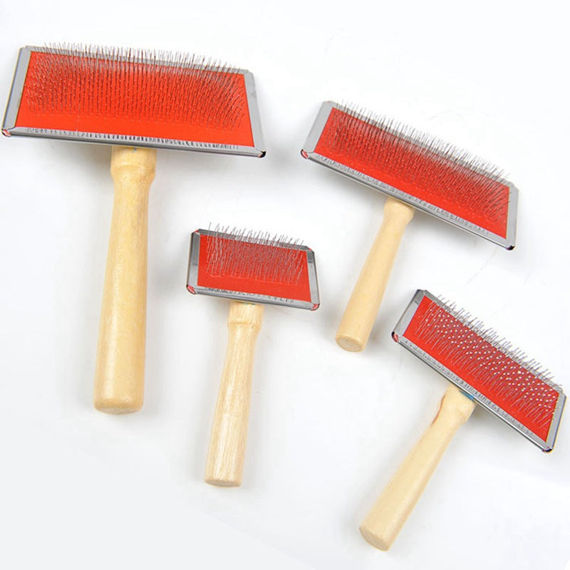 KFX-5353533 Wooden Pet Needle Comb for Dog Grooming - Multiple Sizes Available