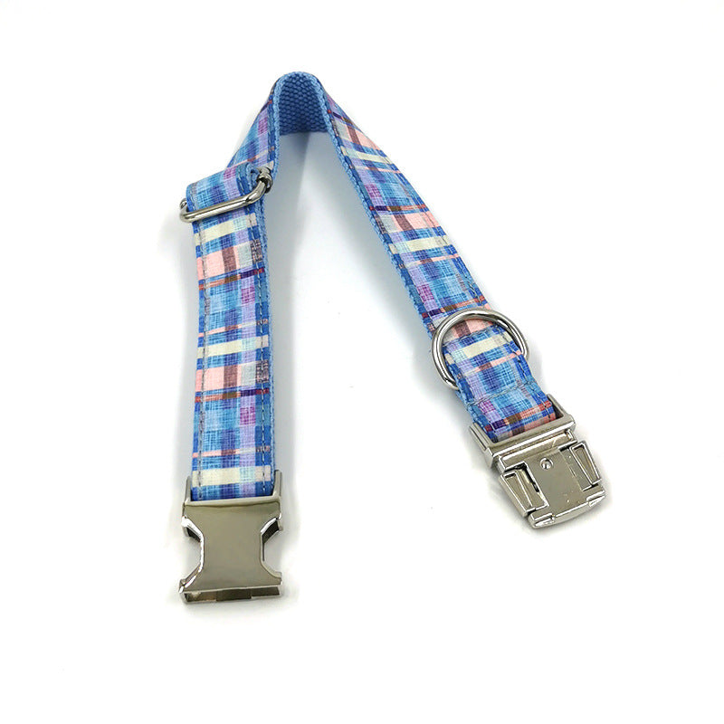 KFX-5353789 Plaid Dog Bow Tie and Collar Set for Stylish Pets in Multiple Sizes