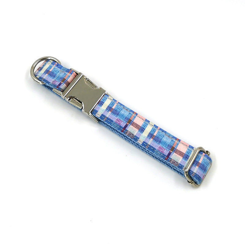 KFX-5353789 Plaid Dog Bow Tie and Collar Set for Stylish Pets in Multiple Sizes