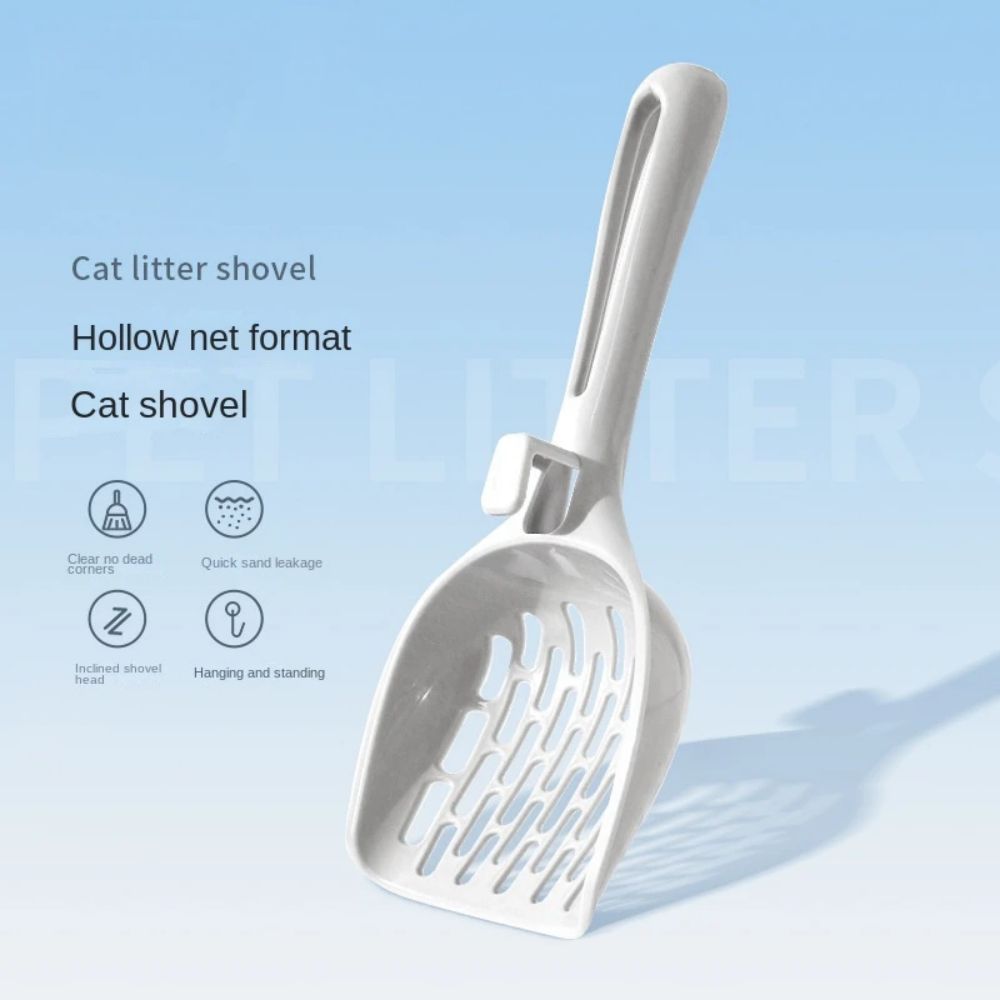KFX-5355197 Self-Cleaning Cat Litter Scoop with Base - Plastic Litter Shovel for Easy Cleaning
