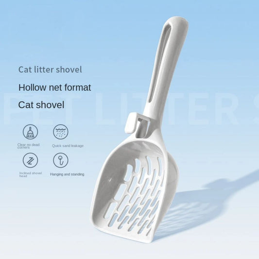 KFX-5355197 Self-Cleaning Cat Litter Scoop with Base - Plastic Litter Shovel for Easy Cleaning
