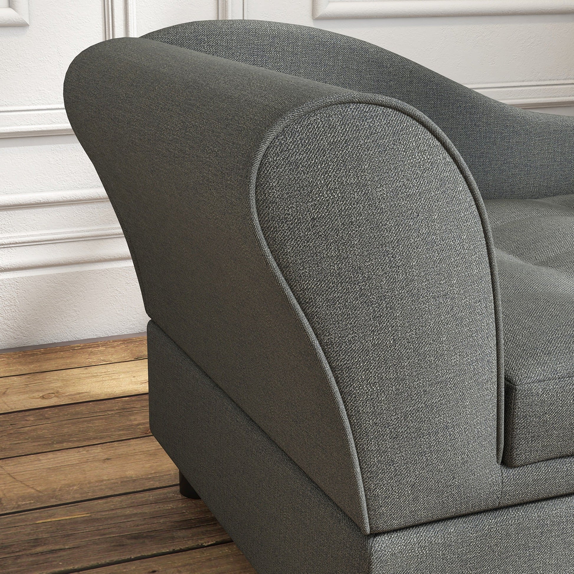 KFX-5356349 Cozy Gray Pet Sofa for Small Dogs with Under-Seat Storage and Comfortable Cushion