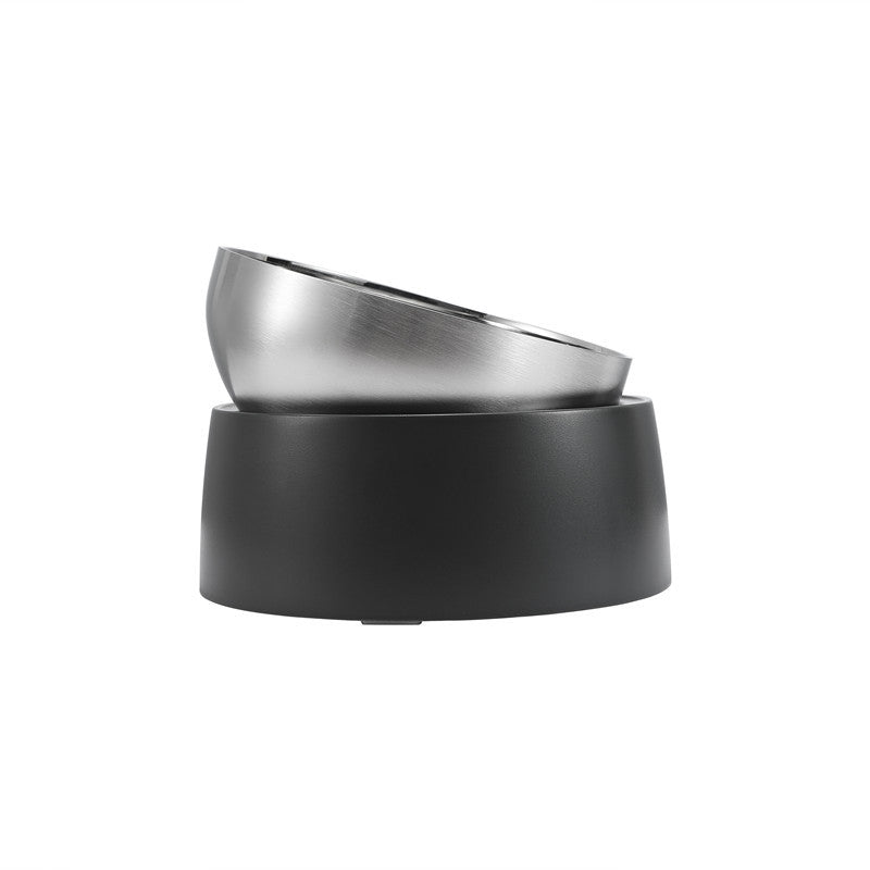 KFX-5357885 Stainless Steel Pet Feeder with Double and Single Bowls & Bowl Mat
