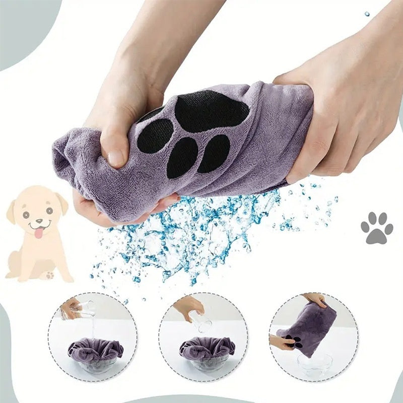 KFX-5363133 Extra Large Microfiber Pet Bath Towel - Quick Drying, Highly Absorbent, Lint-Free, Thickened Design