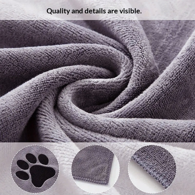 KFX-5363133 Extra Large Microfiber Pet Bath Towel - Quick Drying, Highly Absorbent, Lint-Free, Thickened Design