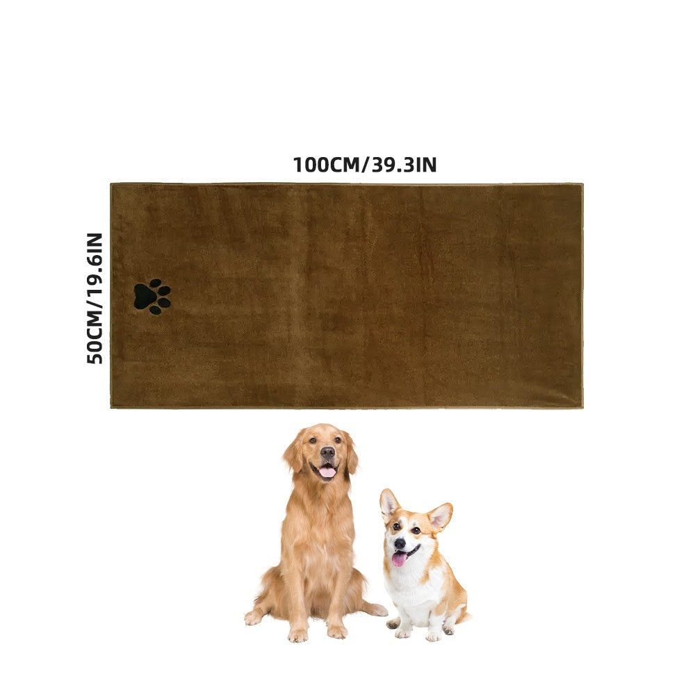 KFX-5363133 Extra Large Microfiber Pet Bath Towel - Quick Drying, Highly Absorbent, Lint-Free, Thickened Design