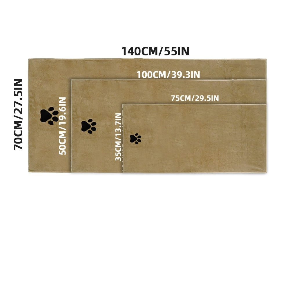 KFX-5363133 Extra Large Microfiber Pet Bath Towel - Quick Drying, Highly Absorbent, Lint-Free, Thickened Design