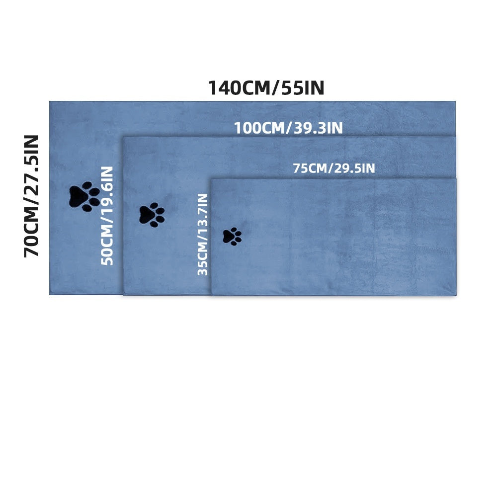 KFX-5363133 Extra Large Microfiber Pet Bath Towel - Quick Drying, Highly Absorbent, Lint-Free, Thickened Design