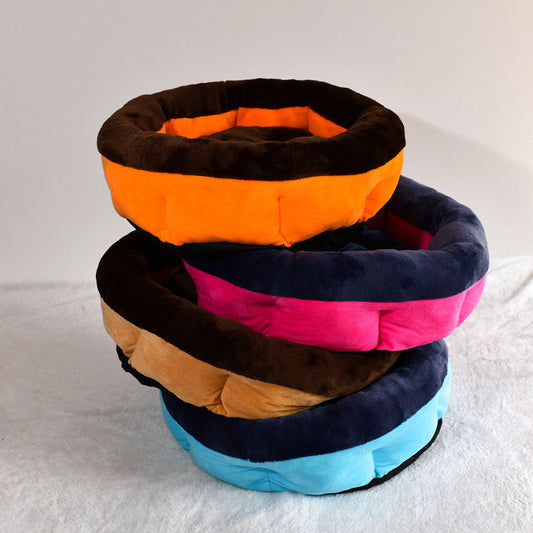KFX-5363517 Cozy Flannel Cat Nest - Octagonal Design for Ultimate Comfort, Available in Two Sizes