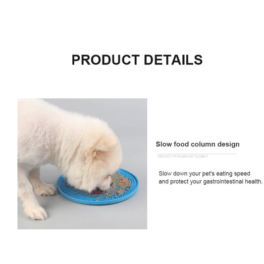 KFX-5367229 Silicone Anti-Choke Dog Bowl with Licking Mat - Slow Feeding, Non-Tip Design