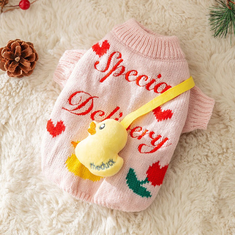 KFX-5367997 Cozy Rabbit Sweater for Small Dogs - Perfect for Spring and Autumn