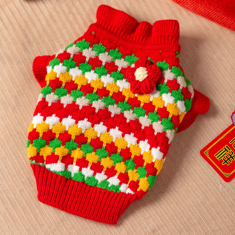 KFX-5367997 Cozy Rabbit Sweater for Small Dogs - Perfect for Spring and Autumn