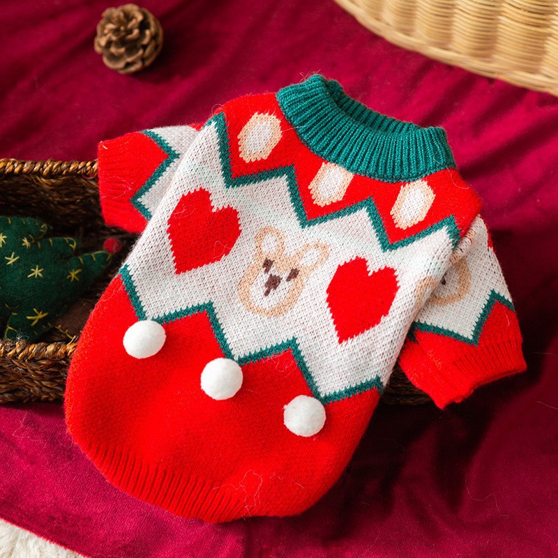 KFX-5367997 Cozy Rabbit Sweater for Small Dogs - Perfect for Spring and Autumn