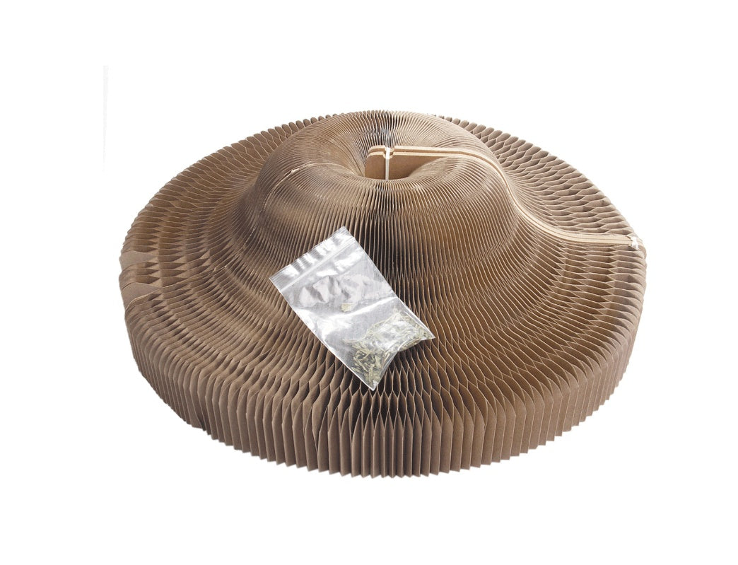 KFX-5369405 Deformed Cat Scratching Board - Corrugated Paper, 50cm Diameter, 13cm Height, 1.2kg