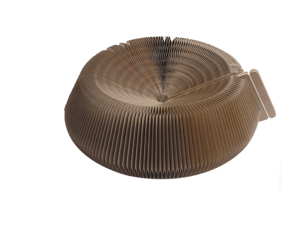 KFX-5369405 Deformed Cat Scratching Board - Corrugated Paper, 50cm Diameter, 13cm Height, 1.2kg
