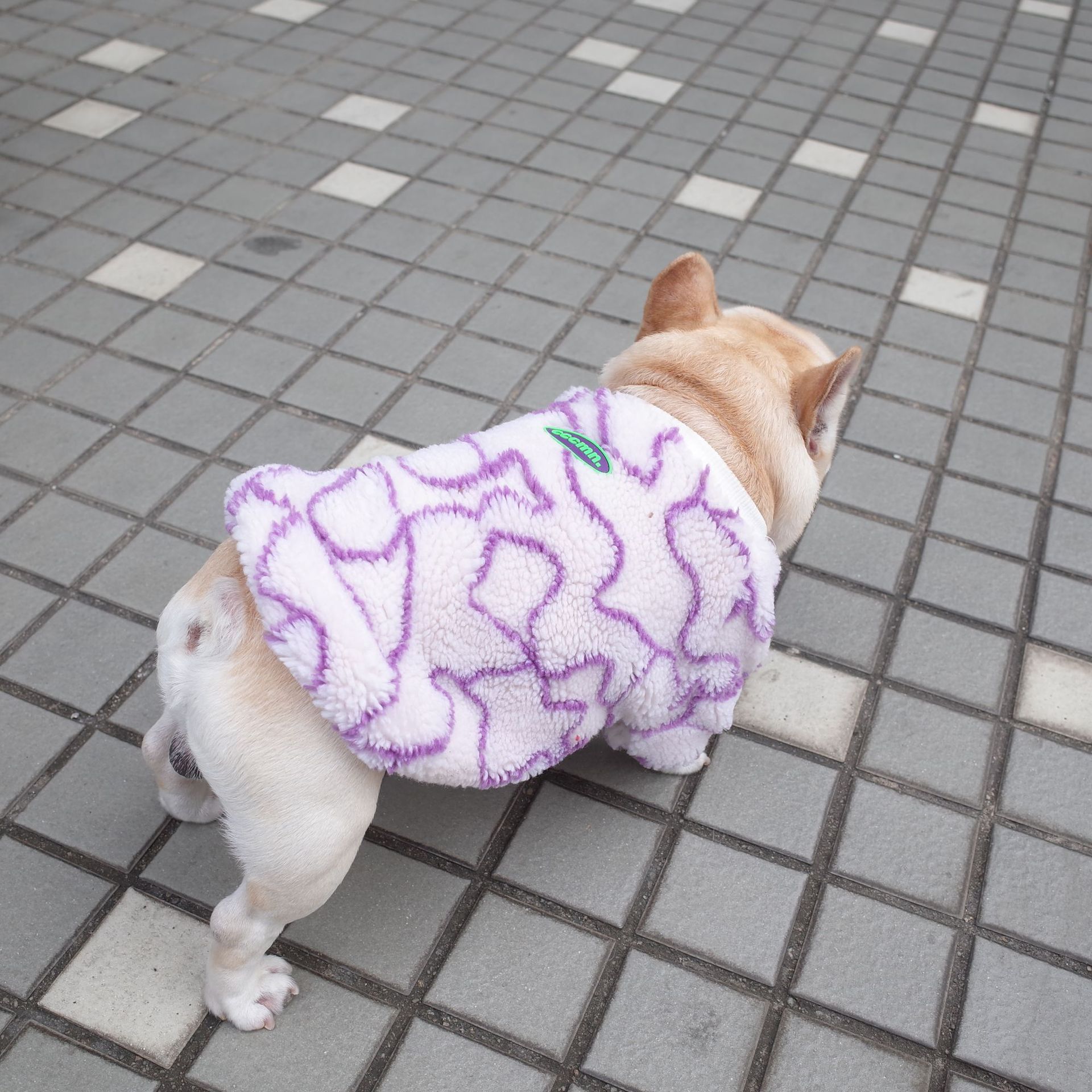 KFX-5369789 Warm and Cozy Thickened Grain Fleece Dog Coat in Purple - Sizes S to XL