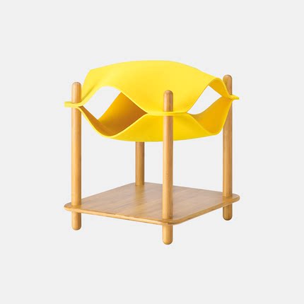 KFX-5370813 Bamboo Plywood Cat Climbing Frame Nest with High-Density Felt - Easy to Clean and 15KG Load Capacity