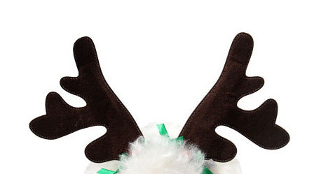 KFX-5371453 Christmas-Themed Short Plush Hat for Pets – Universal Fit for Cats and Dogs