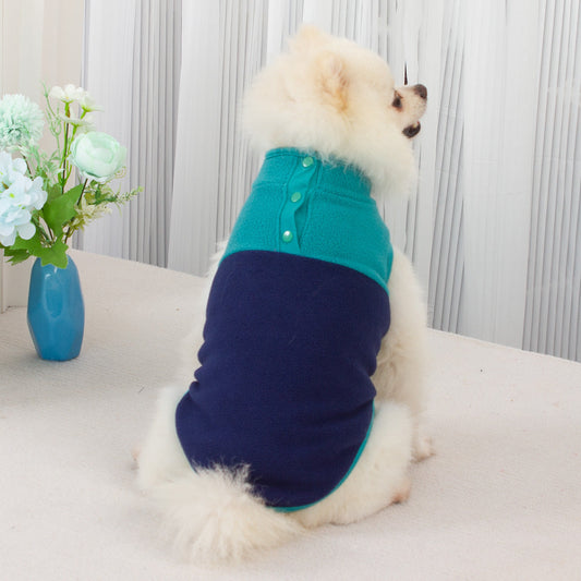 KFX-5371581 Fluffy Stand Collar Jacket in Contrast Colors for All Occasions