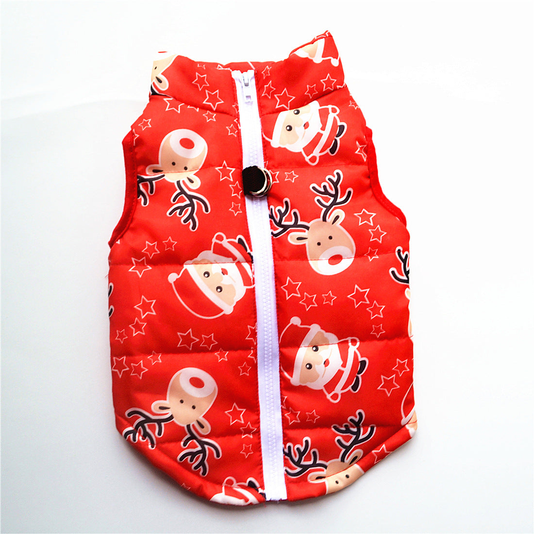 KFX-5373373 Striped Puppy Jacket Vest for Autumn/Winter with Traction Buckle – Medium Warmth and Easy Care