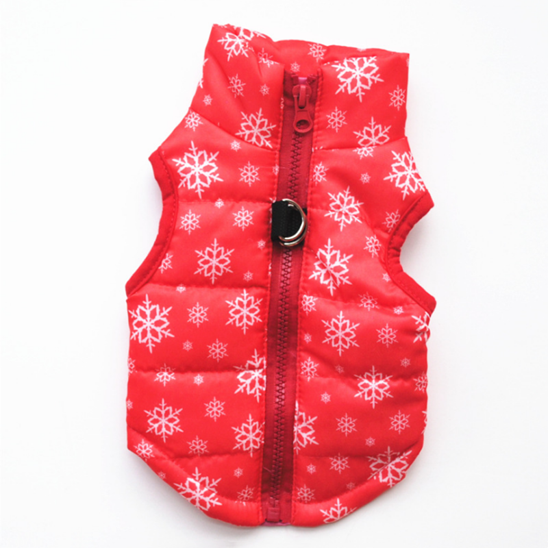 KFX-5373373 Striped Puppy Jacket Vest for Autumn/Winter with Traction Buckle – Medium Warmth and Easy Care