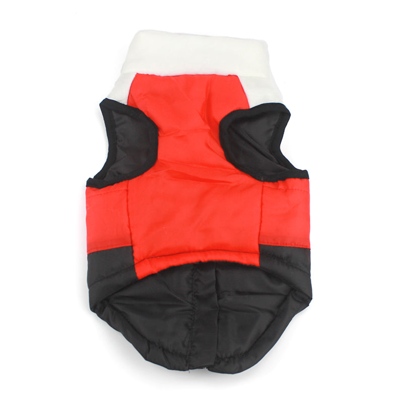 KFX-5373373 Striped Puppy Jacket Vest for Autumn/Winter with Traction Buckle – Medium Warmth and Easy Care