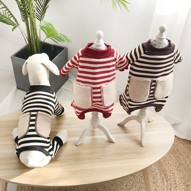 KFX-5374269 Super Soft Four-Legged Sweater for Small Dogs and Cats - Available in Black, Red, Coffee