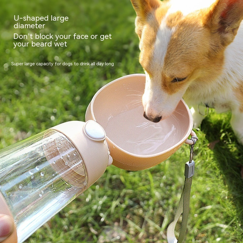 KFX-5375037 Portable Dog Water Bottle with Food and Water Container for Outdoor Travel and Feeding