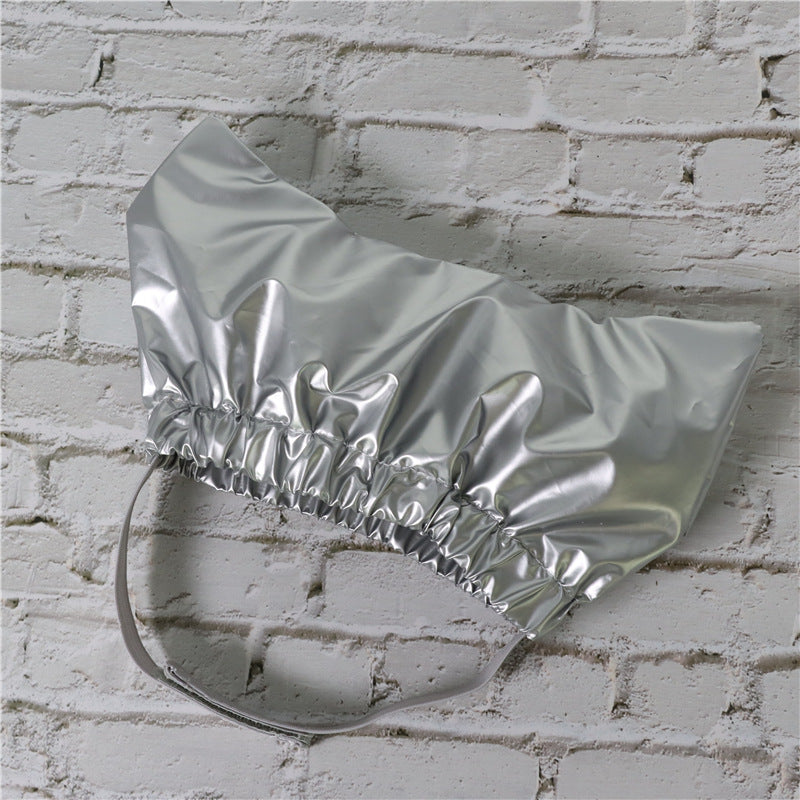 KFX-5376445 Waterproof Shower Caps for Pets – Canvas in Silver, Gold, Rose Red, S and M Sizes