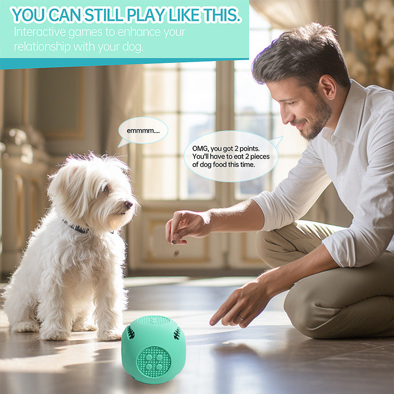 KFX-5377597 Durable Bite-Resistant Food-Grade Silicone Pet Toy Ball for Dogs and Cats, Molar Cleaning & Puzzle Design